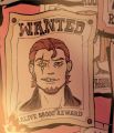 A wanted poster of Ramsey from the background of "Great at Cowboy".