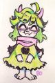 Art made by Bo Hello of Naven dressed up as Ralsei from DELTARUNE